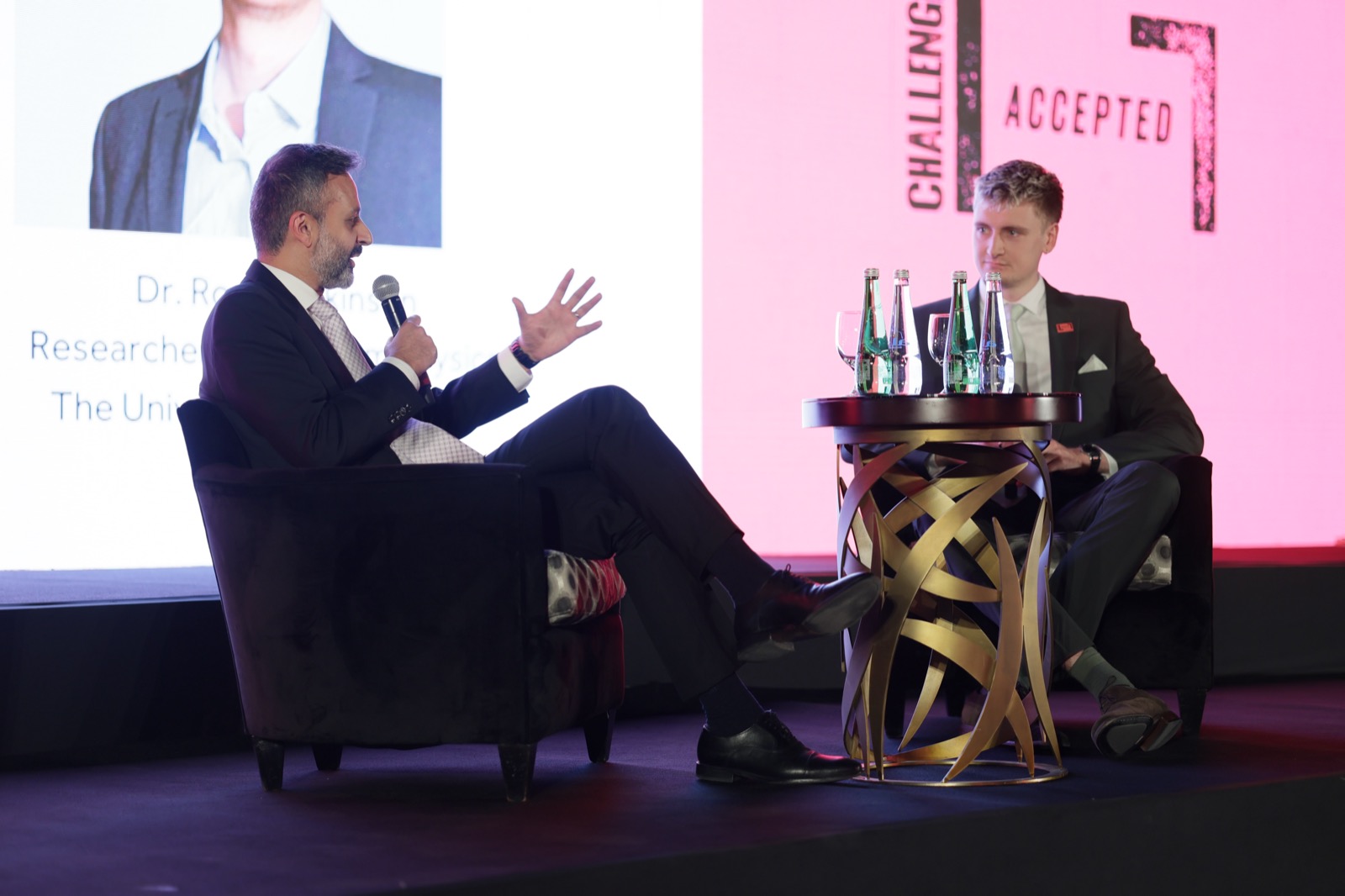 Ross Jenkinson at a fireside chat in the Middle East